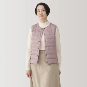 Muji Pink Collarless Vest